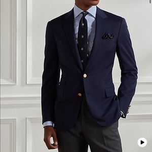 Ralph Lauren Purple Label Gregory Wool Serge Notch-Label Blazer NEW